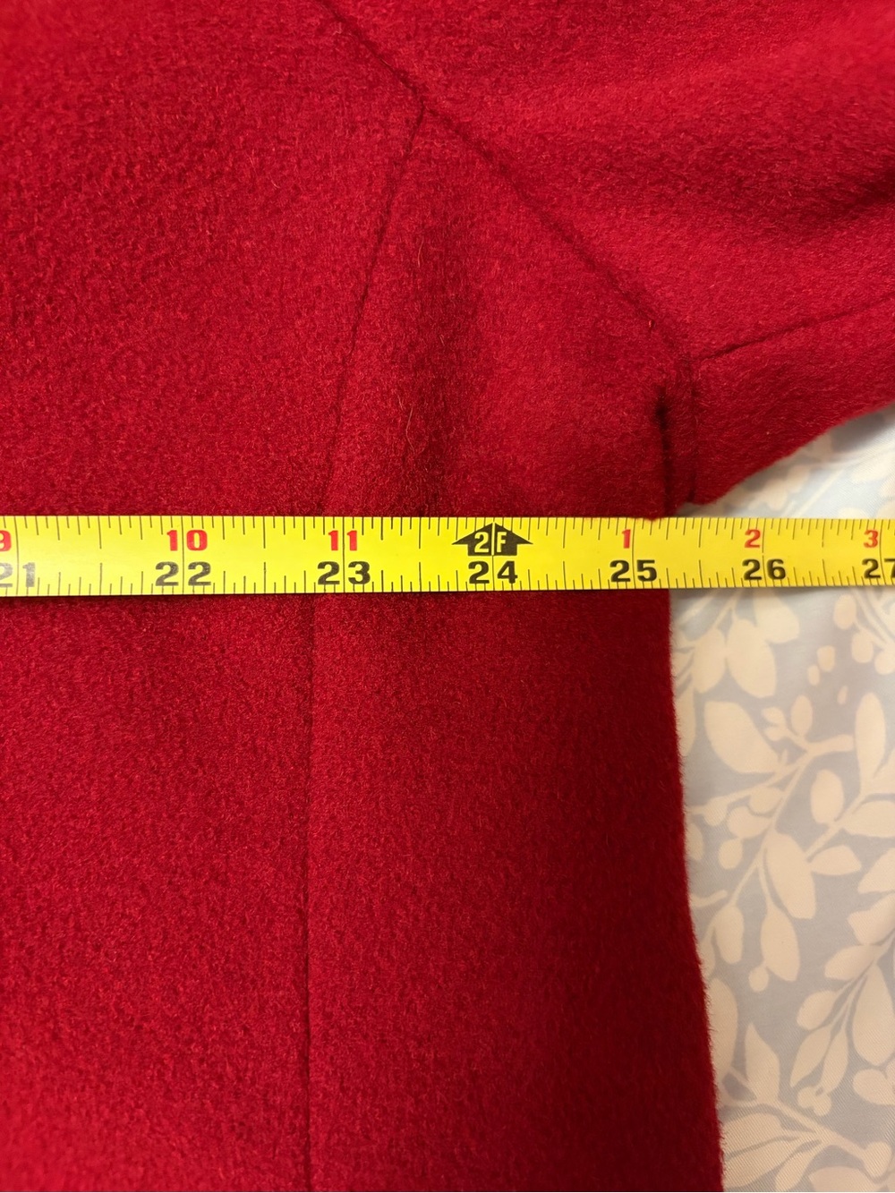 Calvin Klein Red Wool Peacoat - Picture 8 of 9